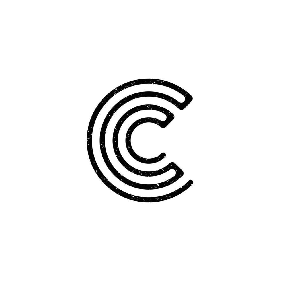 abstraktes cc-anfangsbuchstaben-logo in schwarzer farbe isoliert auf weißem hintergrund für risikokapitalfonds-logo auch geeignet für marken oder unternehmen mit demselben anfangsnamen vektor