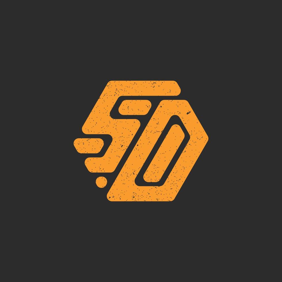 abstraktes anfangsbuchstabe sd logo in orange farbe isoliert auf schwarzem hintergrund angewendet für online immobilienmarktplatz logo auch geeignet für marken oder unternehmen mit anfangsnamen ds vektor