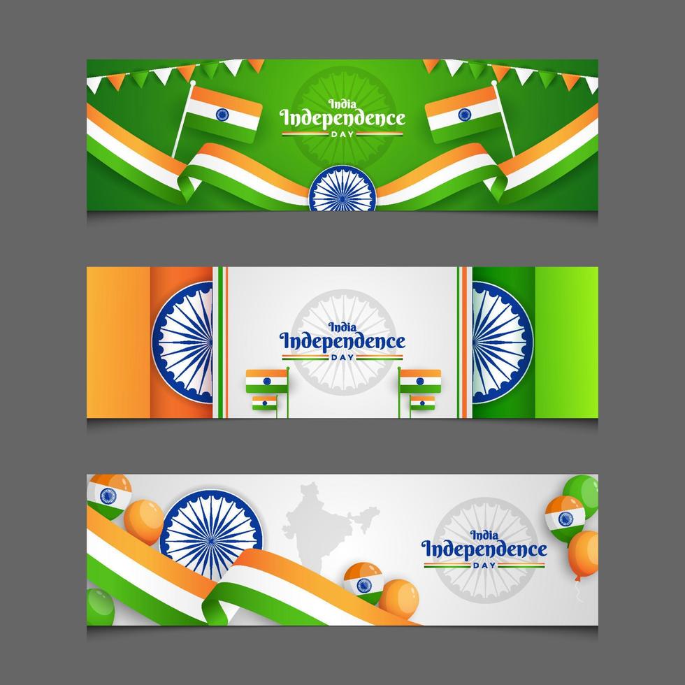 Indien självständighetsdagen banner vektor