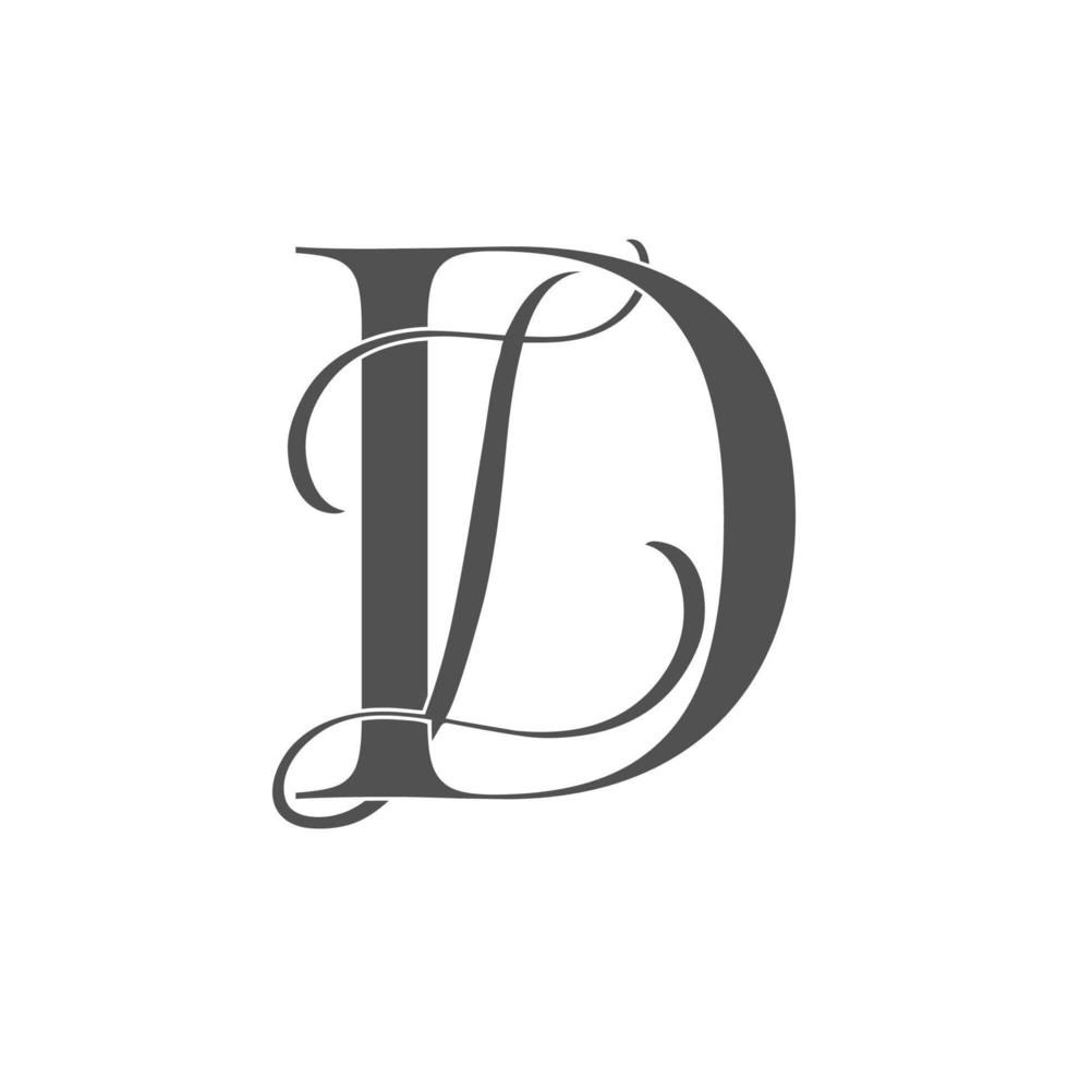 di, id, Monogramm-Logo. Kalligraphisches Signatursymbol. Hochzeitslogo Monogramm. modernes Monogrammsymbol. Paarlogo für die Hochzeit vektor