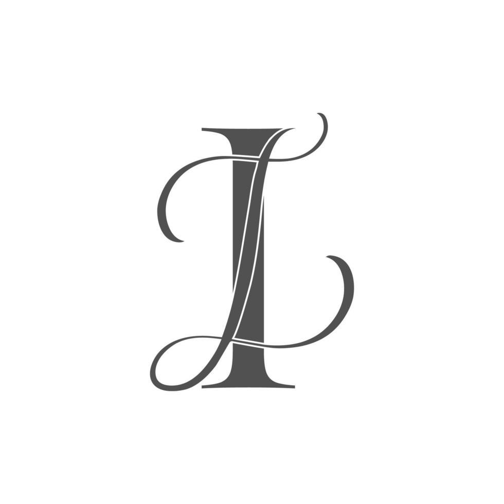 ii, ii, monogram logotyp. kalligrafiska signatur ikon. bröllop logotyp monogram. modern monogram symbol. par logotyp för bröllop vektor