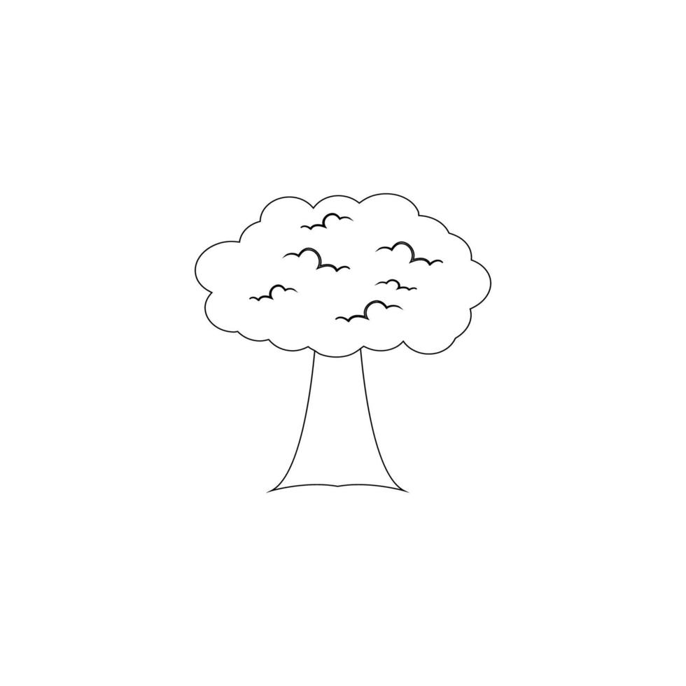 träd ikon logotyp vektor illustration designelement