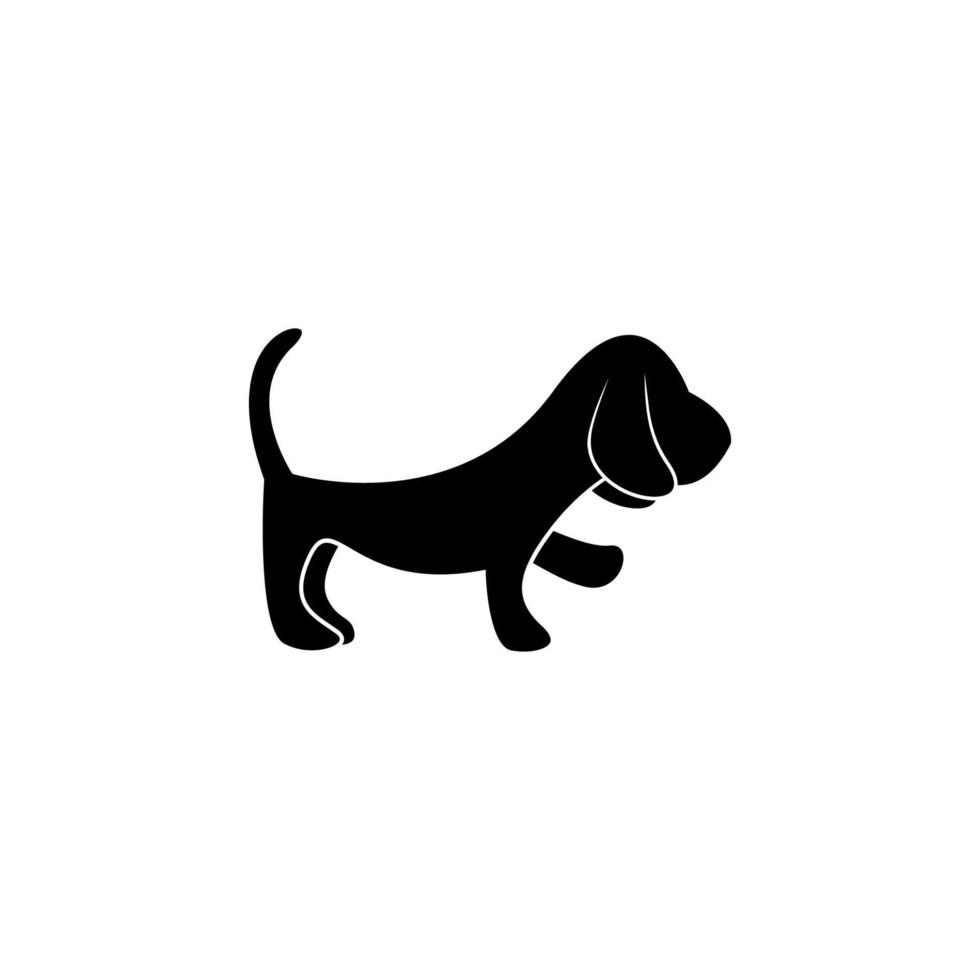 Hund-Tier-Logo-Vektor-Illustration-design vektor