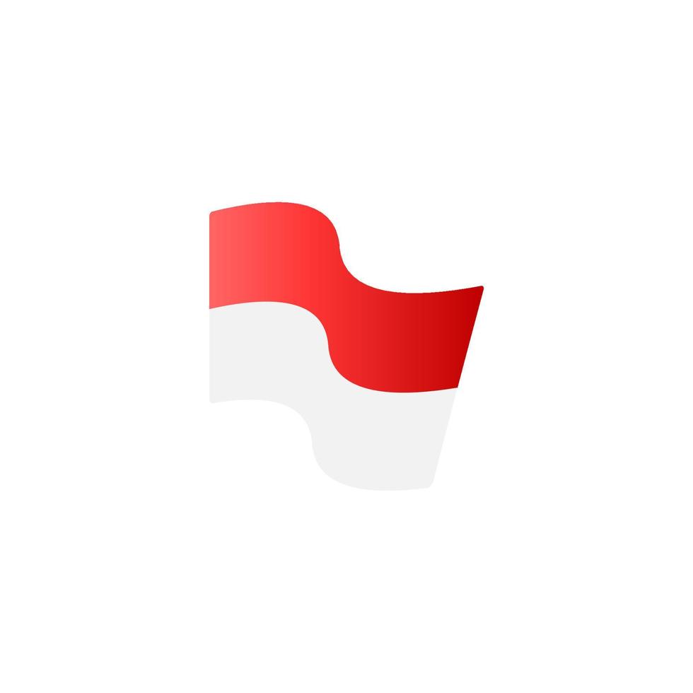 indonesische Flagge, Vektorgrafik-Design vektor