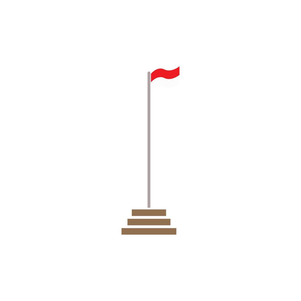 indonesische Flagge, Vektorgrafik-Design vektor
