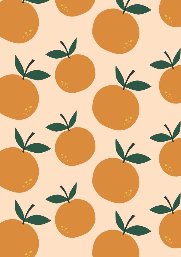 orange Fruchtmuster-Vektorillustration vektor