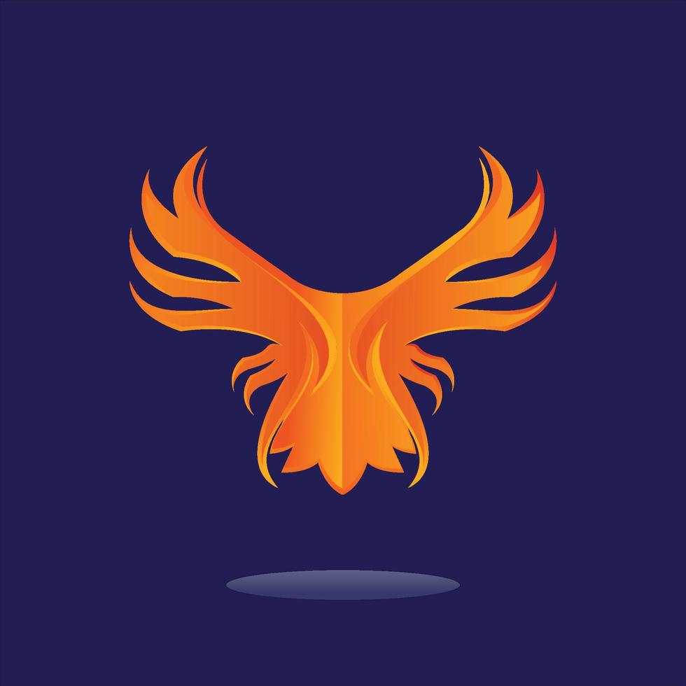 fantastiska phoenix färgglada logotyper vektor