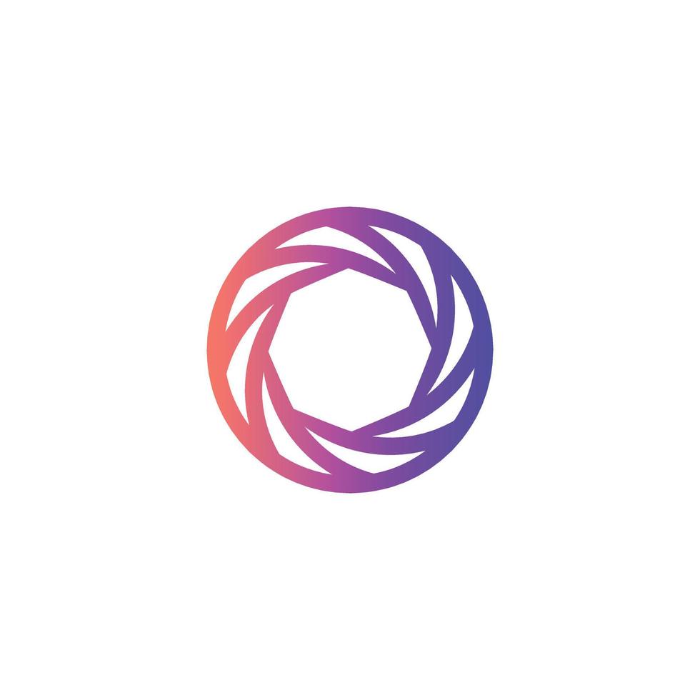 bokstaven o rund cirkel företagets logotyp ikon tecken vektor formgivningsmall
