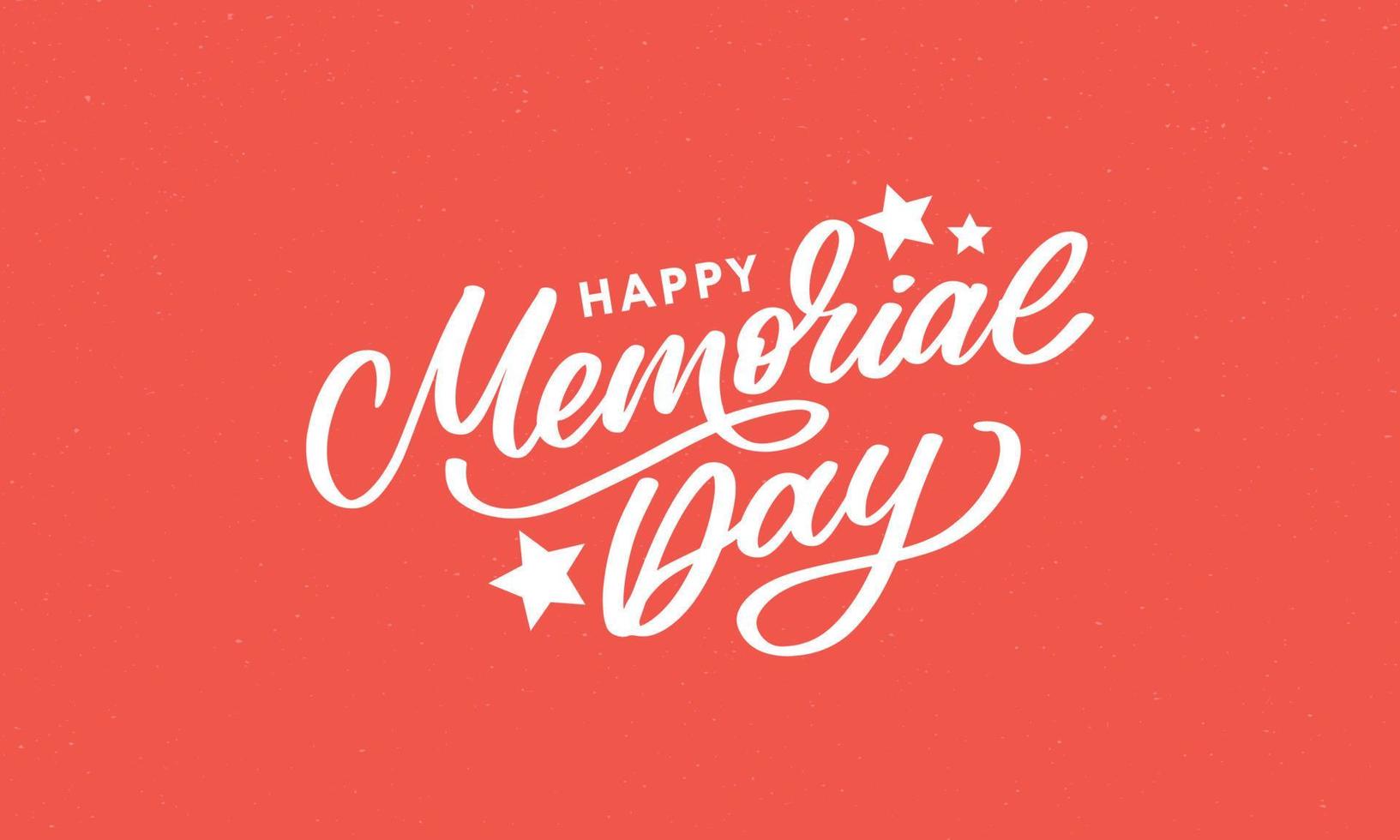 Happy Memorial Day - Sternenbanner Brief vektor