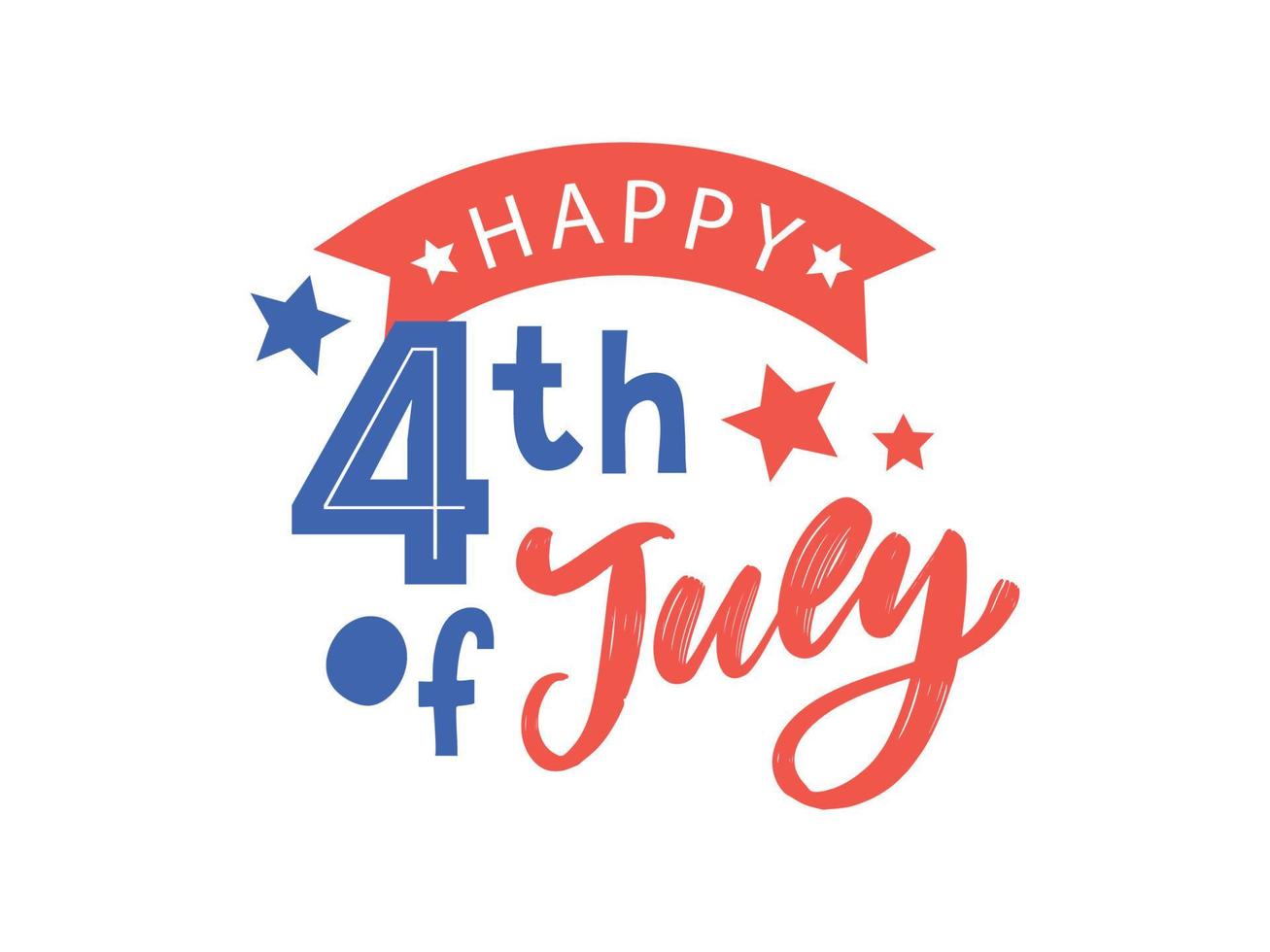 4. Juli stilvolles amerikanisches Unabhängigkeitstag-Design 4. Juli vektor