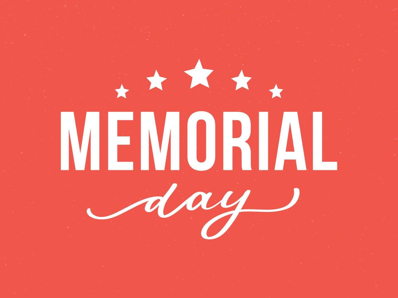 Happy Memorial Day - Sternenbanner Brief vektor