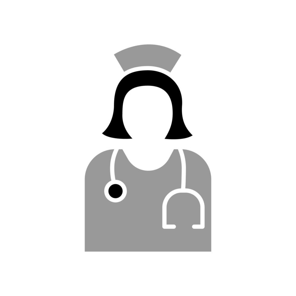 sjuksköterska ikon mall vektor
