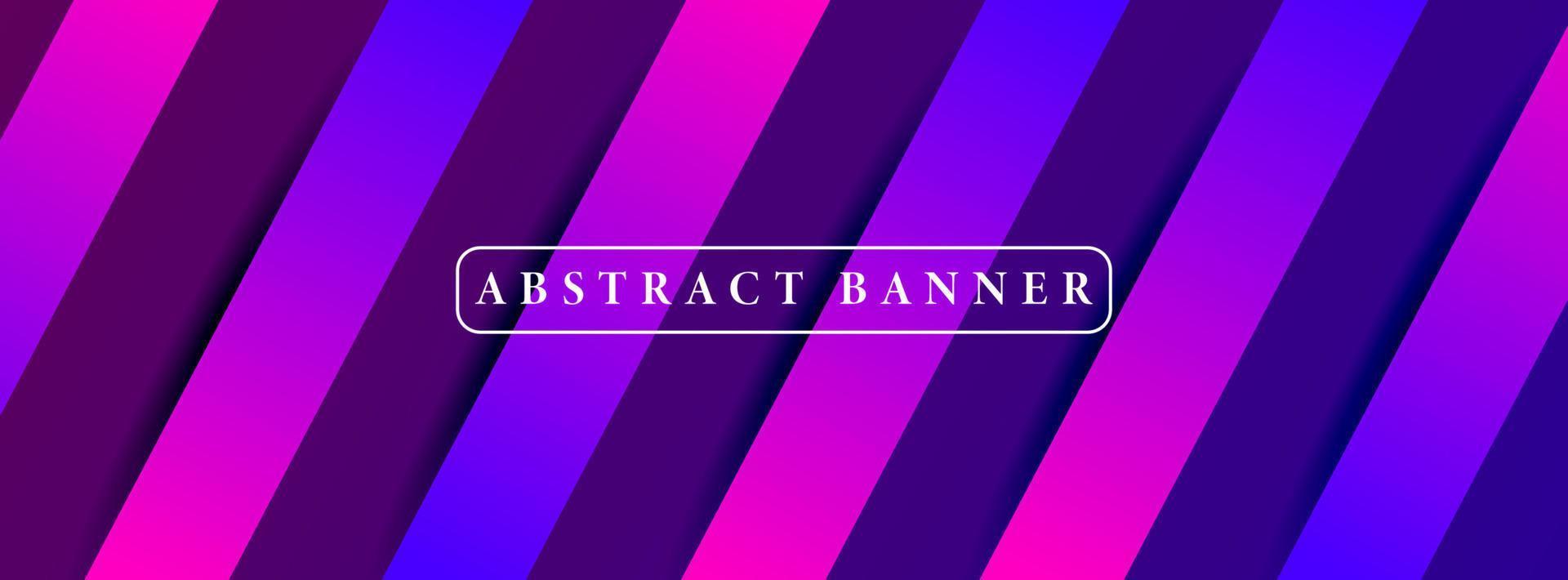 bred abstrakt banner skapad med gradient ränder vektor