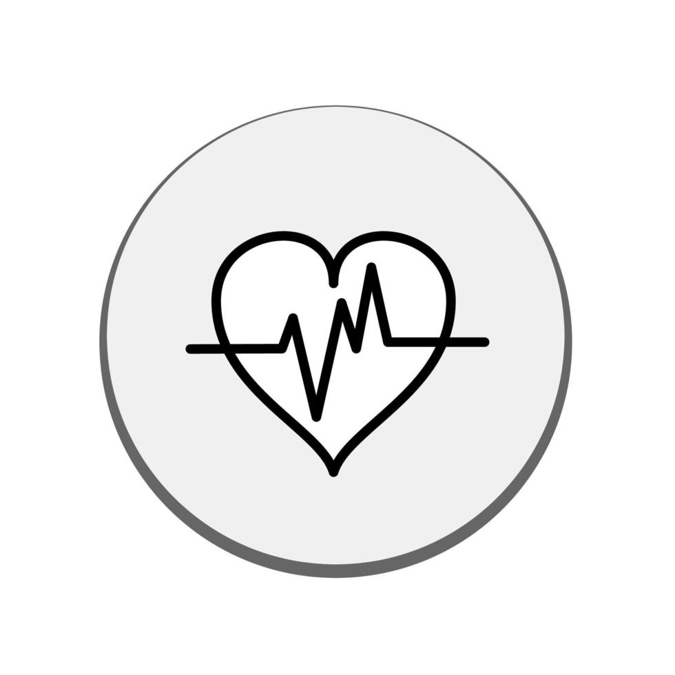 illustration vektorgrafik av hjärtat puls ikon vektor
