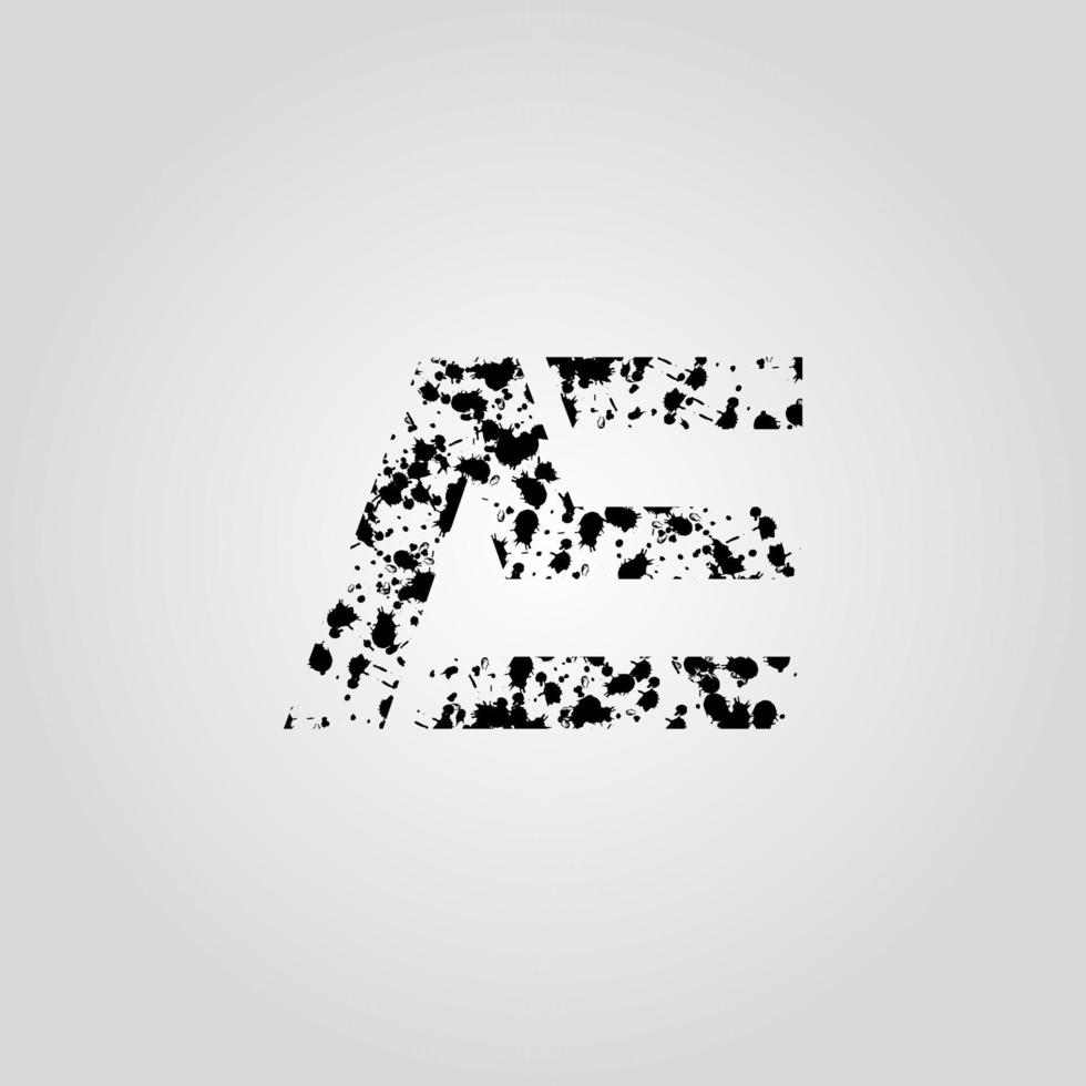 bokstaven ae eller ea logotyp design gratis vektorfil. vektor