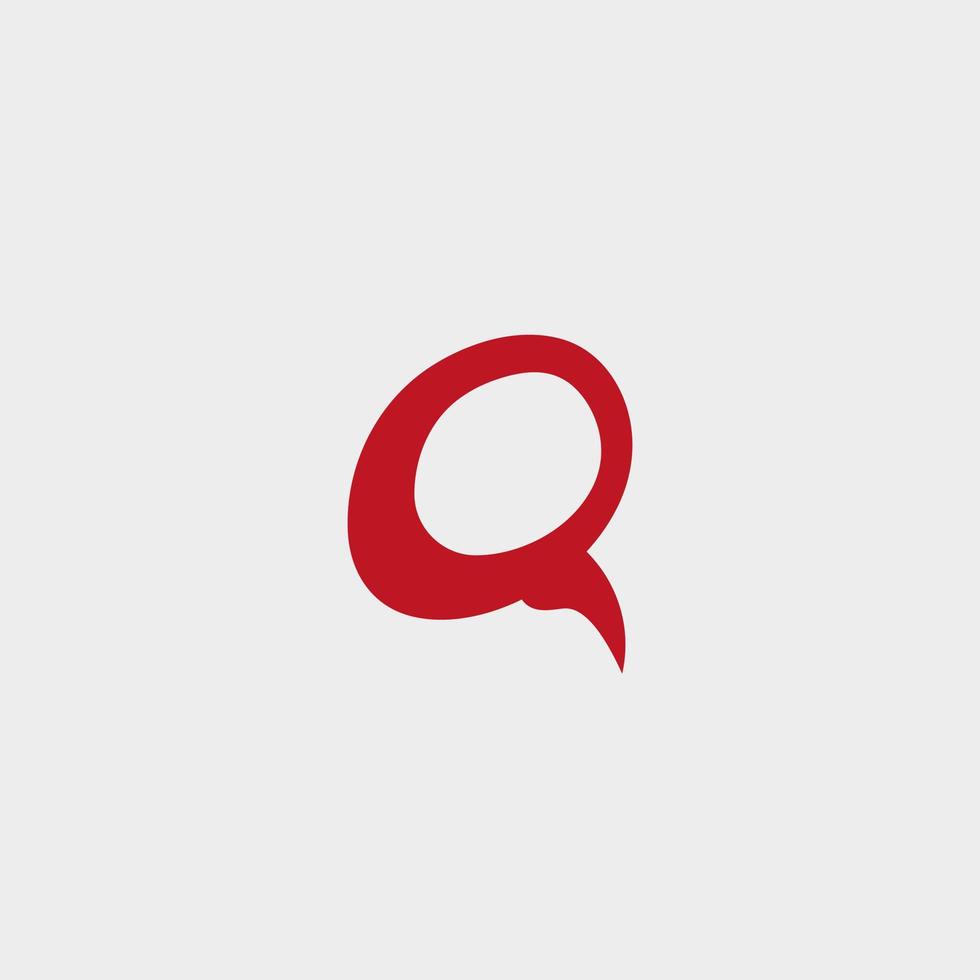 Buchstabe q Logo Design kostenlose Vektordatei, vektor