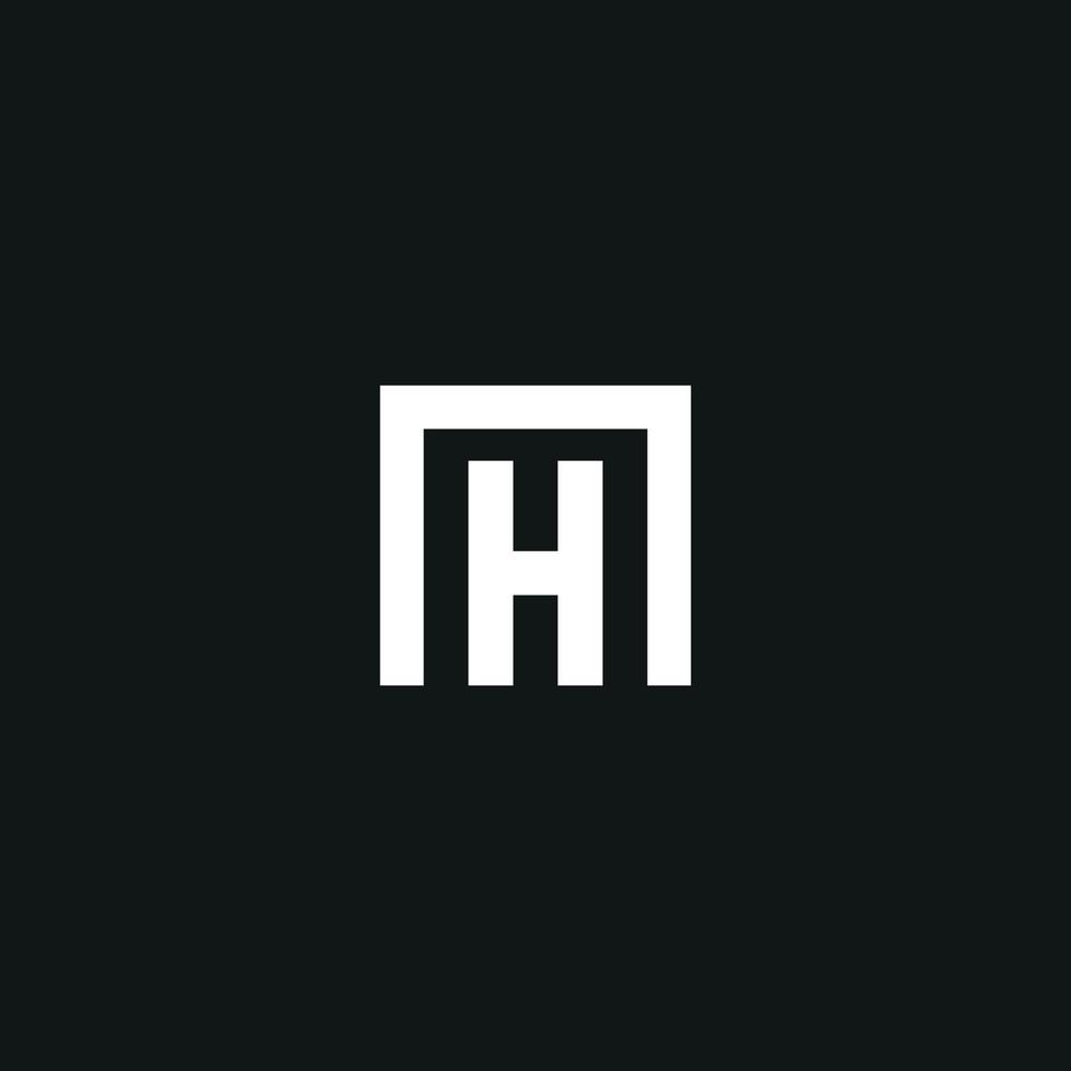 bokstaven h logotyp design gratis vektor fil.
