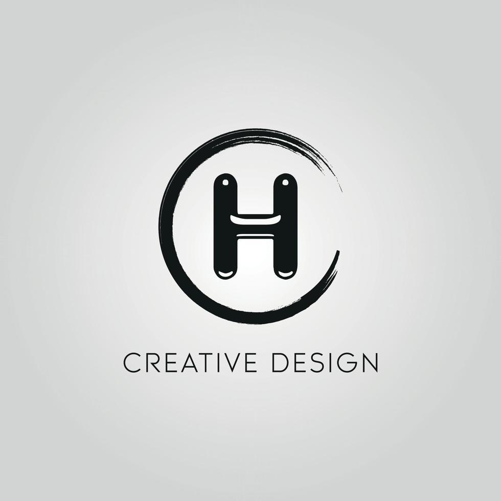 Buchstabe h Logo Design kostenlose Vektordatei, vektor