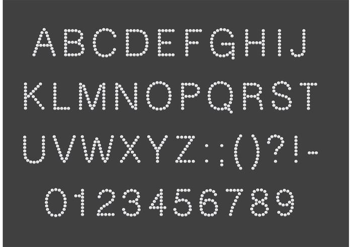 Pärl typ Font Vector