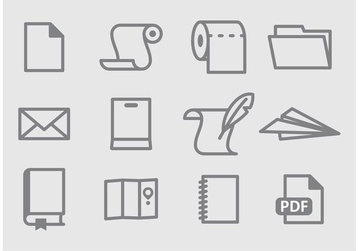 Papier Vektor Icons