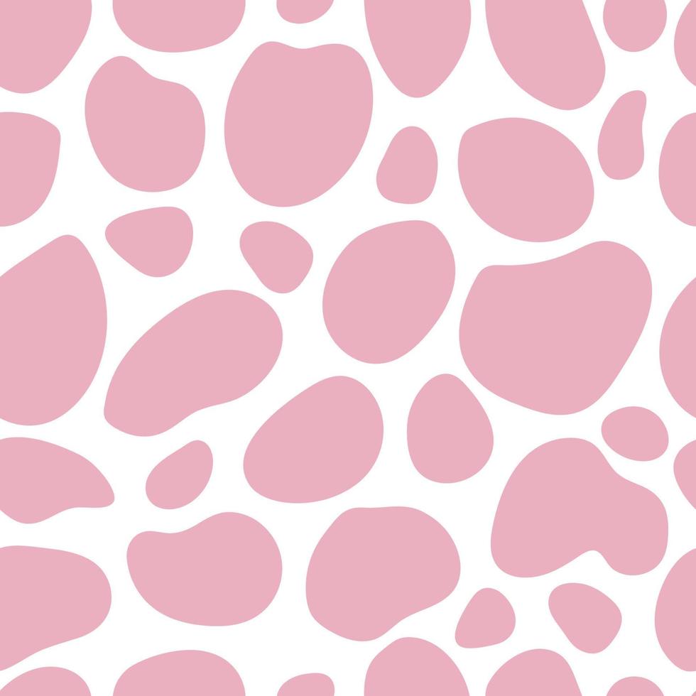 abstrakt rosa fläckar på vit bakgrund, seamless mönster vektor