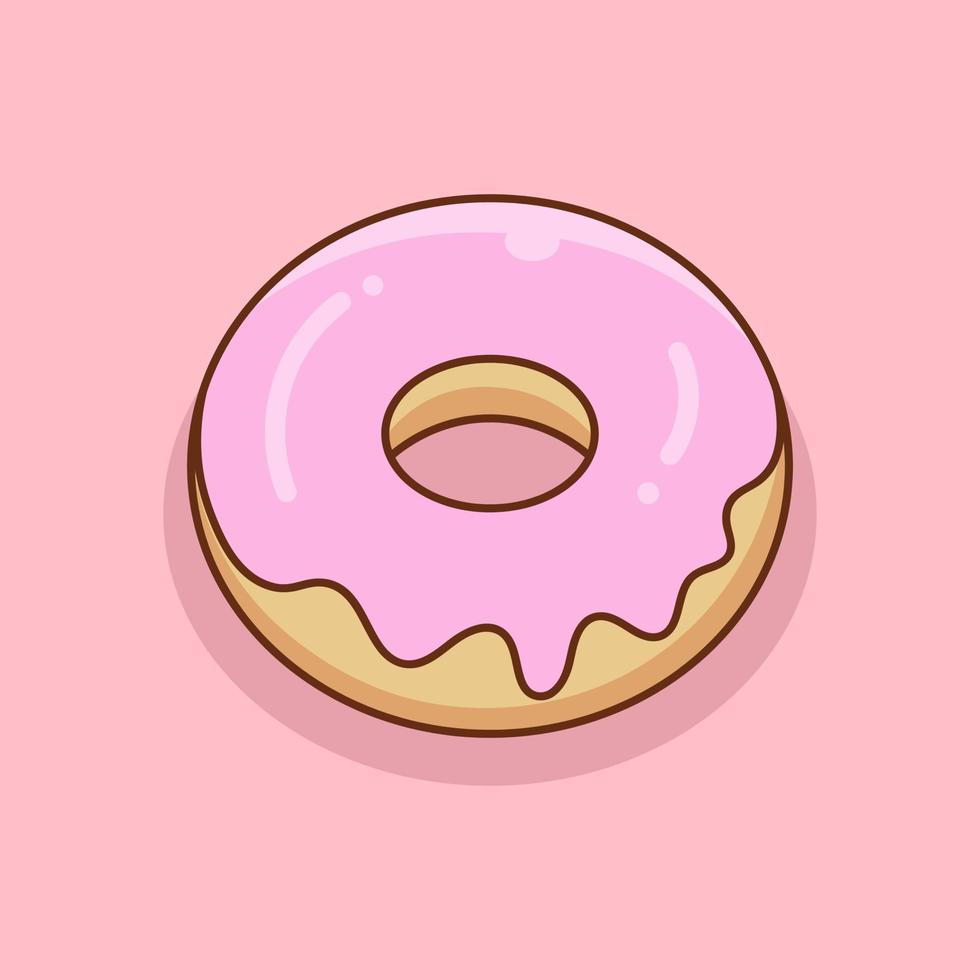 hand gezeichnete donuts kuchenillustration vektor