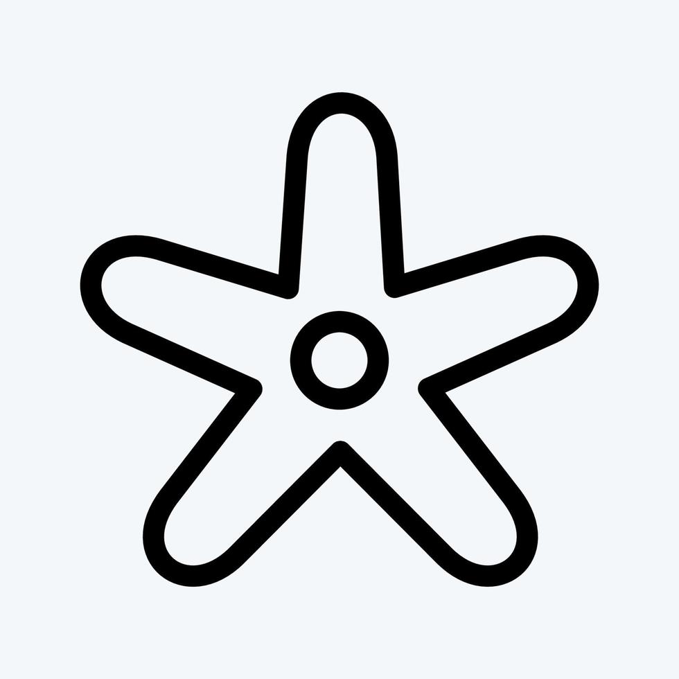 ikon sjöstjärna. lämplig för skaldjur symbol. linjestil. enkel design redigerbar. design mall vektor. enkel illustration vektor