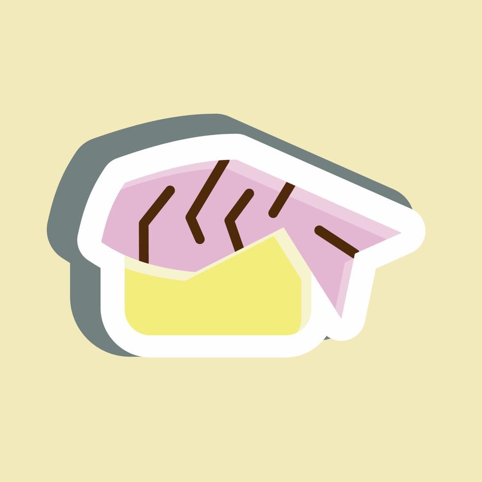 klistermärke sushi. lämplig för japansk symbol. enkel design redigerbar. designmall vektor. enkel illustration vektor