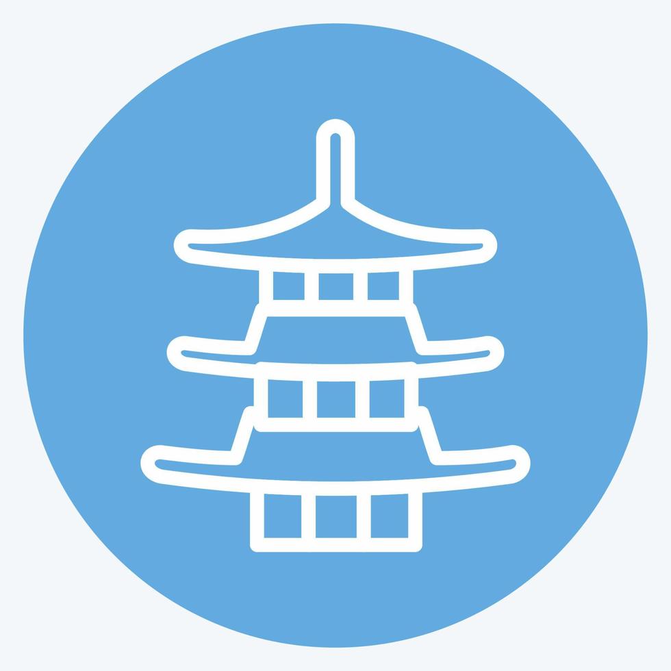 ikon pagod. lämplig för japansk symbol. stil med blå ögon. enkel design redigerbar. designmall vektor. enkel illustration vektor