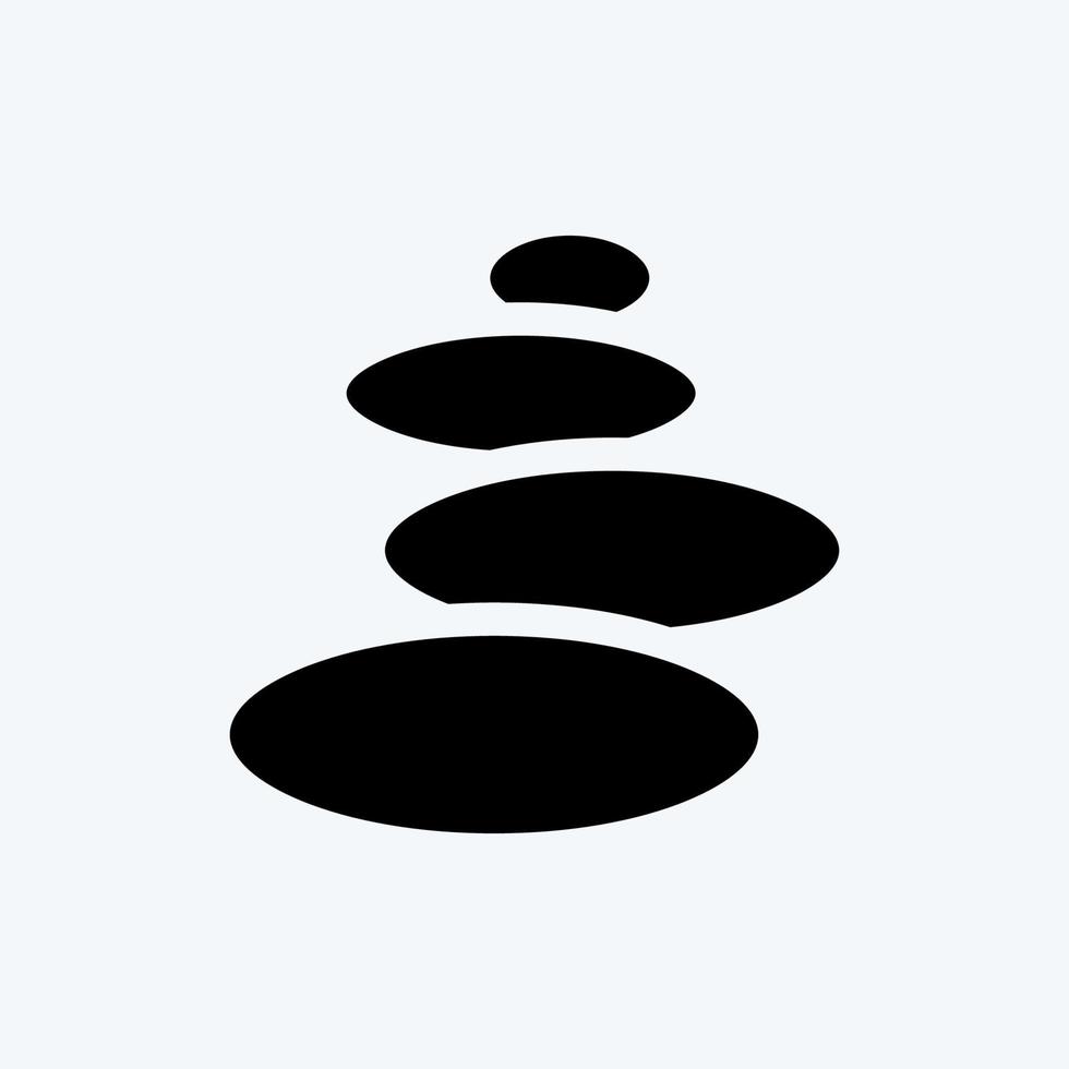 ikon sten. lämplig för japansk symbol. glyfstil. enkel design redigerbar. designmall vektor. enkel illustration vektor