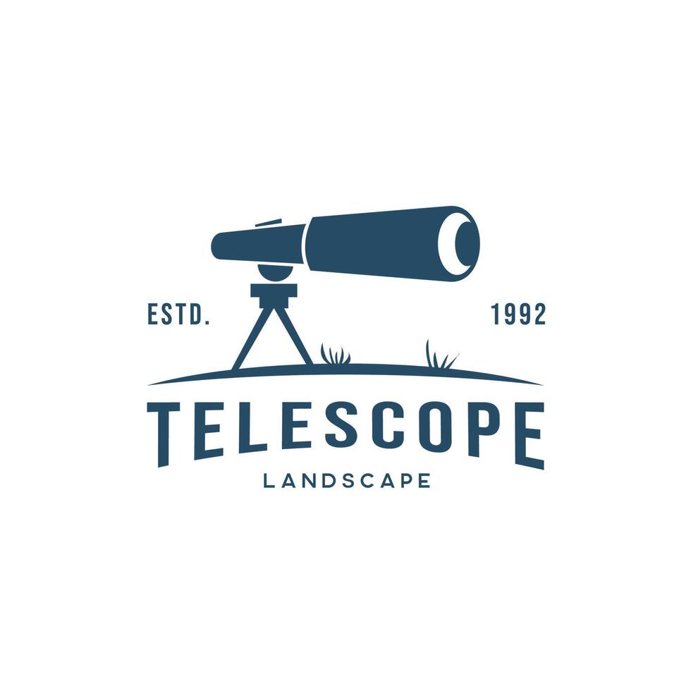 Teleskop-Landschaftslogo modern vektor