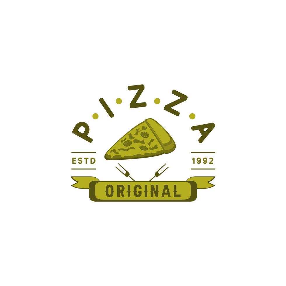 pizza original logotyp mall vektor