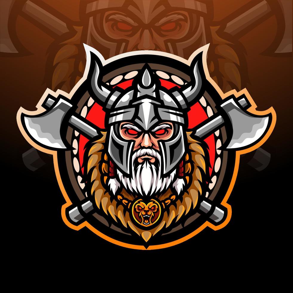 viking maskot esport logotypdesign vektor