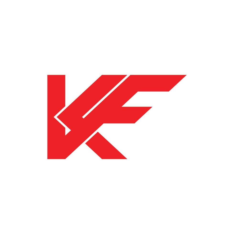 Buchstabe kf geometrischer flacher Logo-Vektor vektor