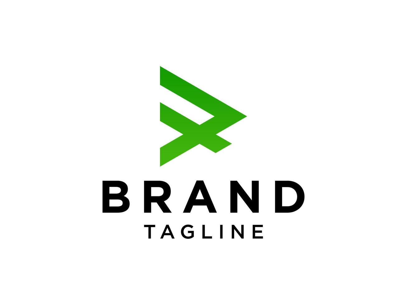 modern initial bokstav r logotyp. grön geometrisk form isolerad på vit bakgrund. användbar för företags- och varumärkeslogotyper. platt vektor logotyp designmall element.