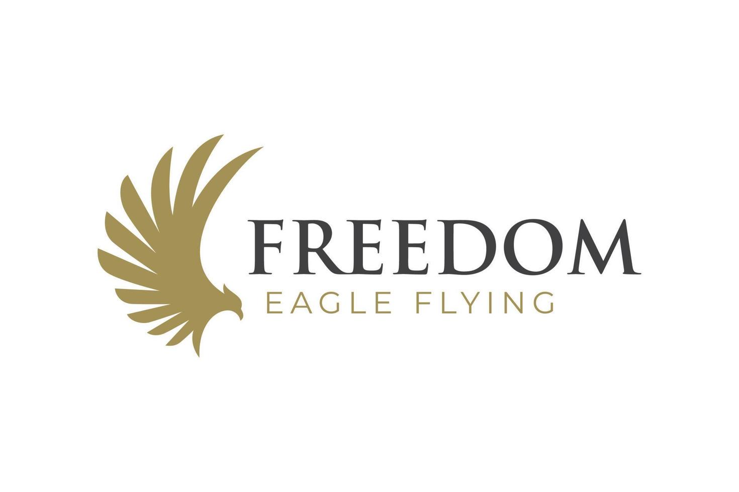 Freiheitsflügel Adler, Falke, Phönix modernes, elegantes Logo für Markenidentität vektor