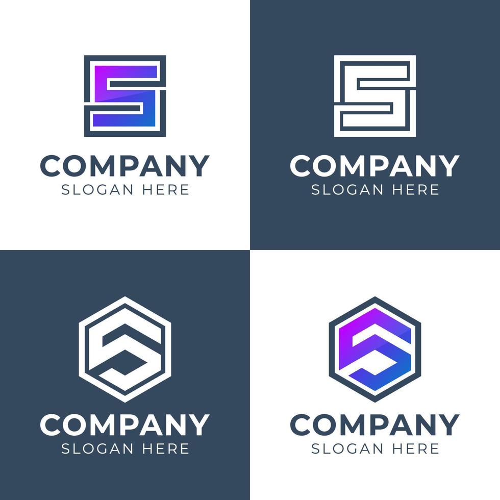 monogram letter s logotyp för ditt varumärkesföretag och identitetsföretag startar logotypdesign vektor