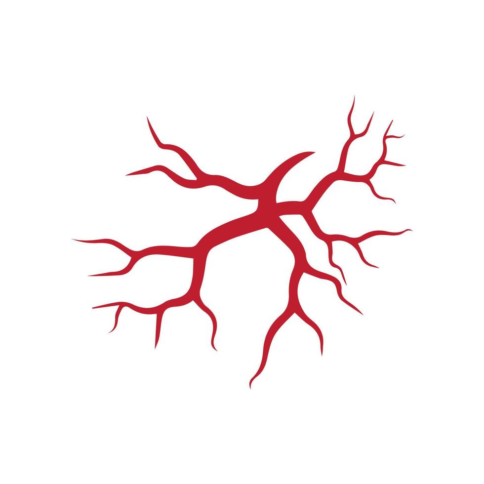 mänskliga vener, röda blodkärl design och artärer vektor illustration isolerade