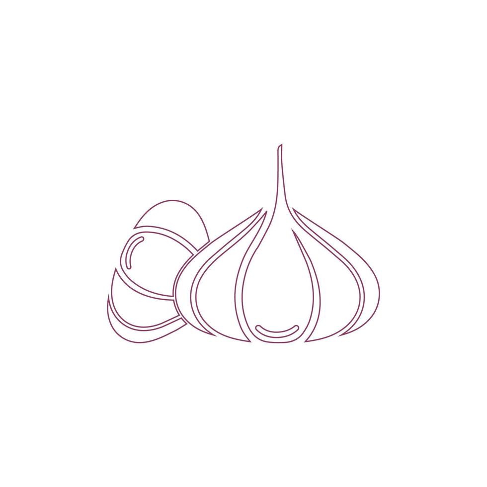 Entwurfsvorlage für Knoblauch-Vektorsymbol-Illustrationen vektor