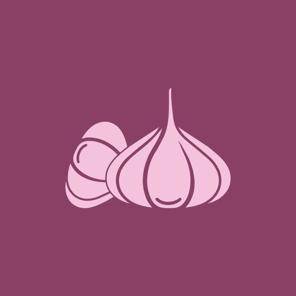 Entwurfsvorlage für Knoblauch-Vektorsymbol-Illustrationen vektor