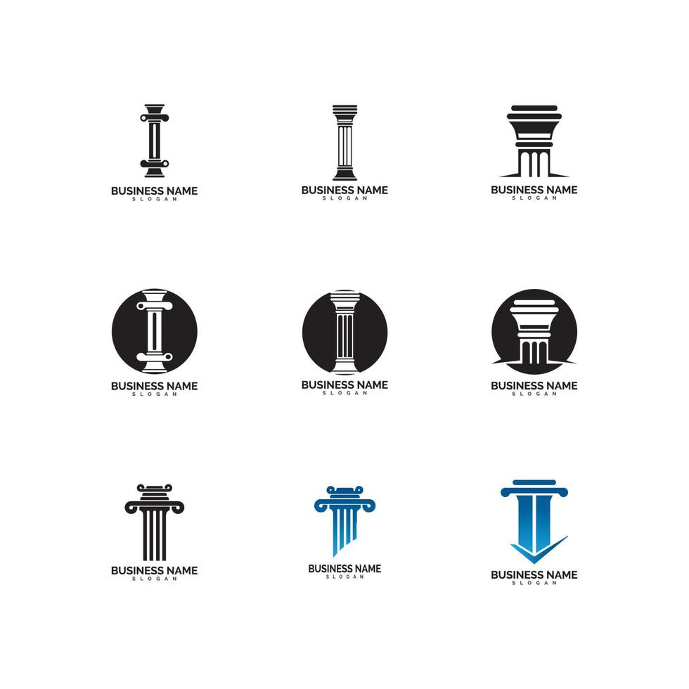 pelare logotyp vektor mall illustration design
