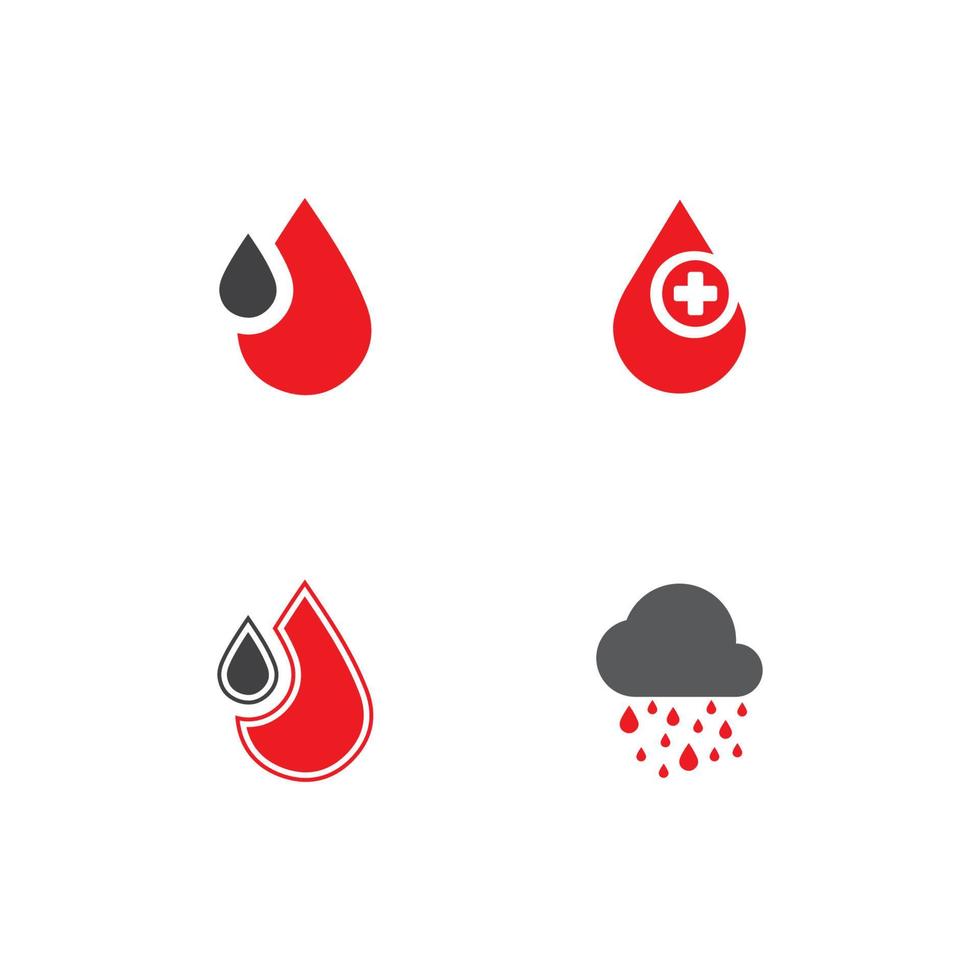 menschliches Blut Logo Vorlage Vektor Icon Illustration Design