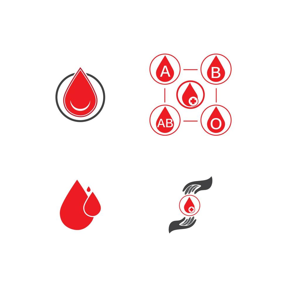 menschliches Blut Logo Vorlage Vektor Icon Illustration Design