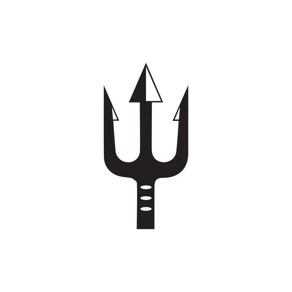 dreizack design vektor und poseidon symbol illustrationsvorlage