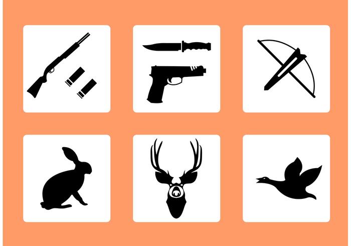 Jagd Vektor Icons