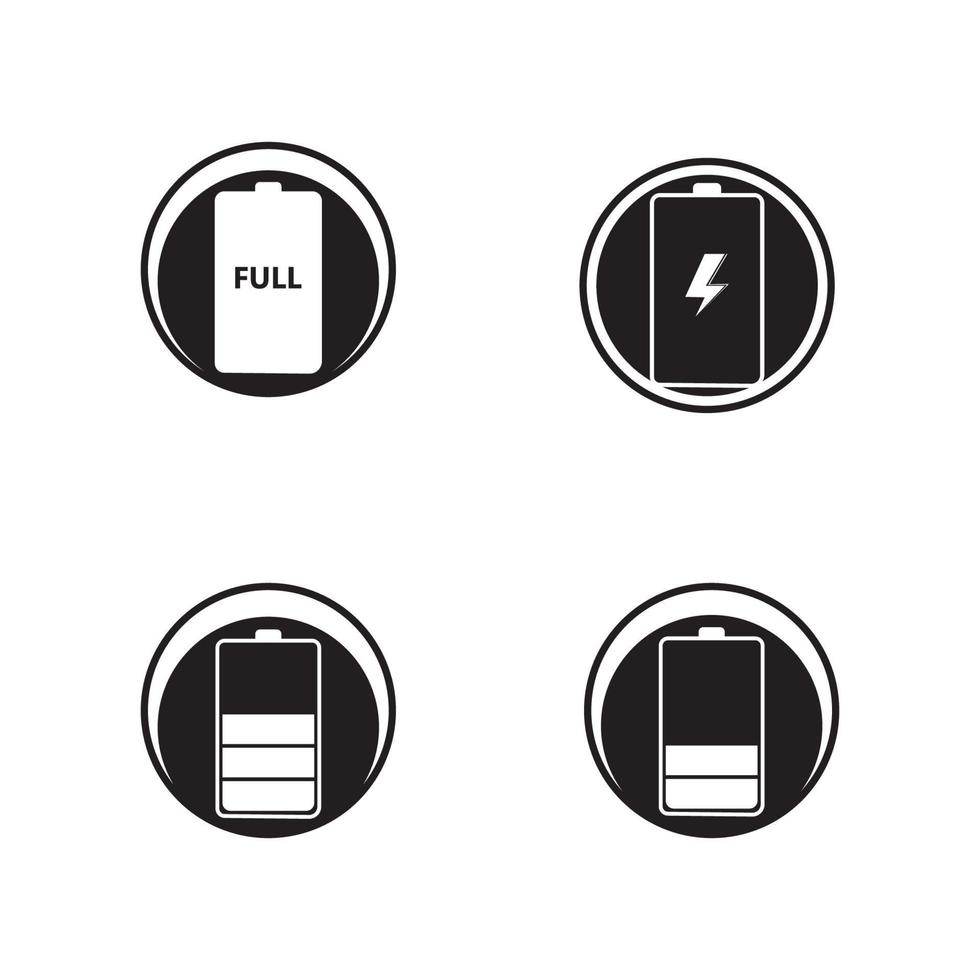 Batterie-Icon-Design-Vorlage-Vektor-Illustration vektor