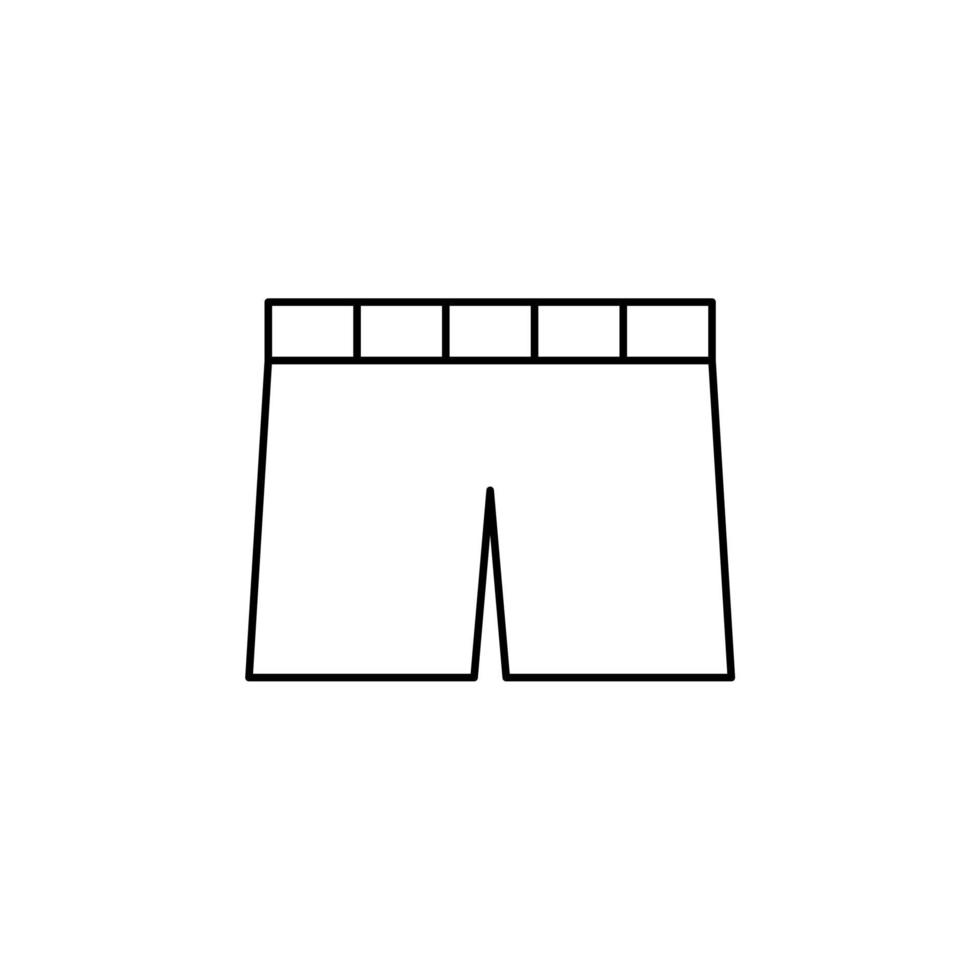 Shorts, lässig, Hose dünne Linie Symbol Vektor Illustration Logo Vorlage. für viele Zwecke geeignet.