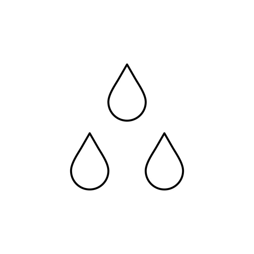 Wassertropfen, Wasser, Tröpfchen, flüssige dünne Linie Symbol Vektor Illustration Logo Vorlage. für viele Zwecke geeignet.