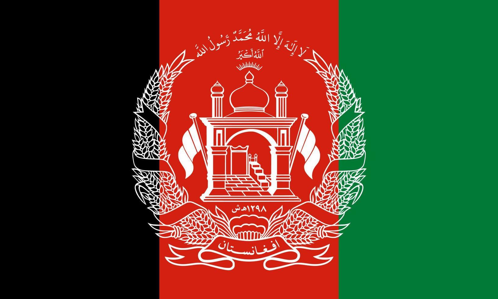 vektor illustration av den afghanska flaggan