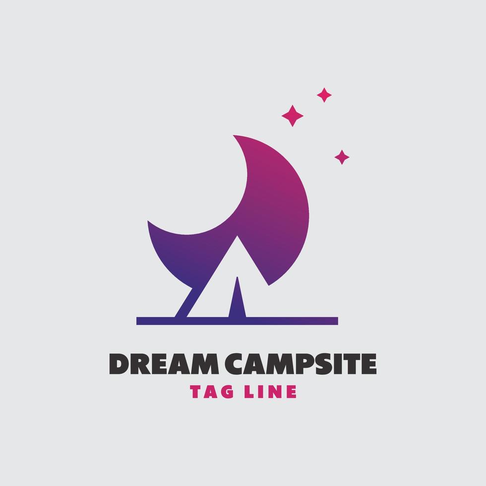 logotyp för drömcamping vektor